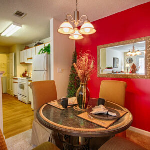 Living room and kitchen space in an apartment - The Legends Apartments