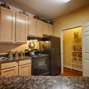 Apartment with open kitchen and modern styling and pantry - The Legends Apartments