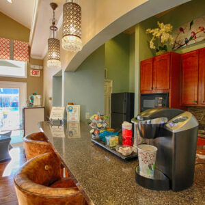 Breakfast bar at our apartment club house - The Legends Apartments