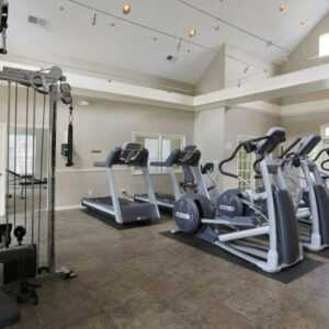 Apartment fitness center at The Legends Apartments