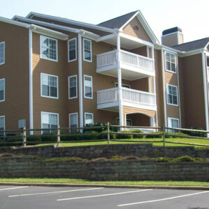 The exterior of our apartment complex with balconies - The Legends Apartments