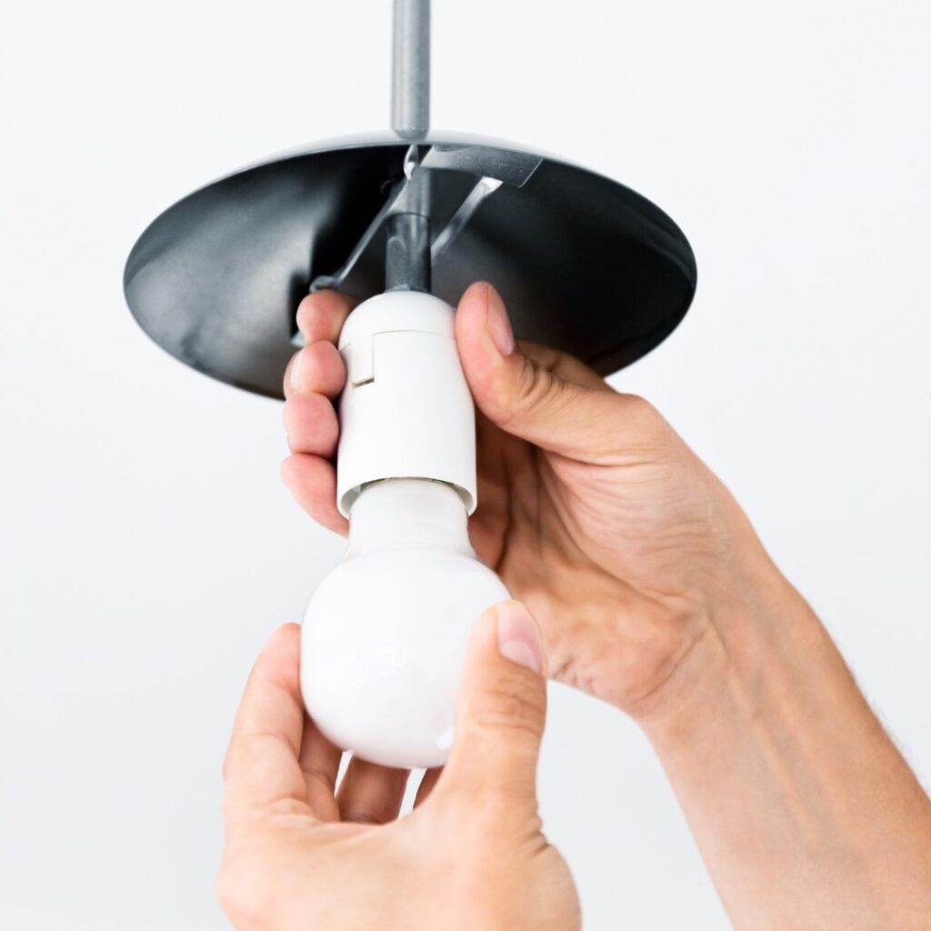 changing lightbulbs