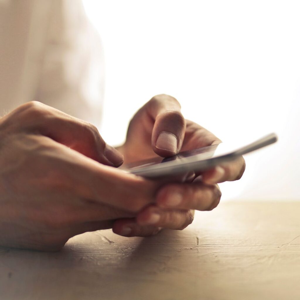 person with smartphone