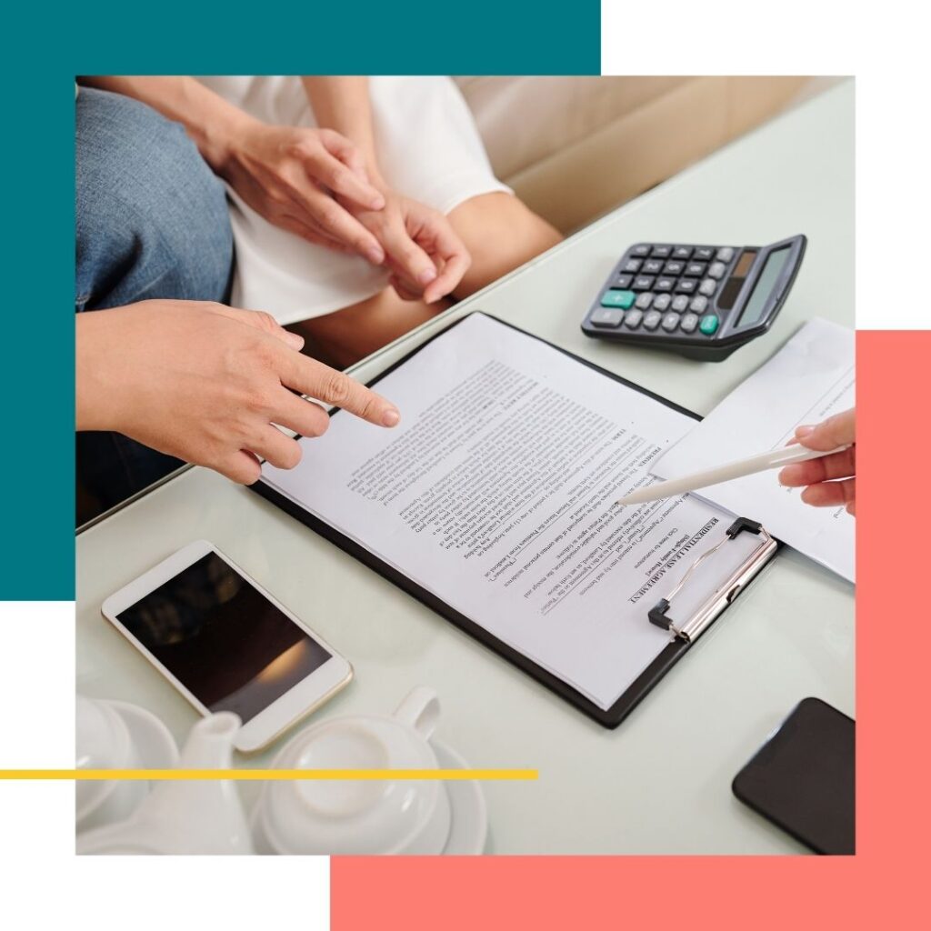 Closeup of a contract