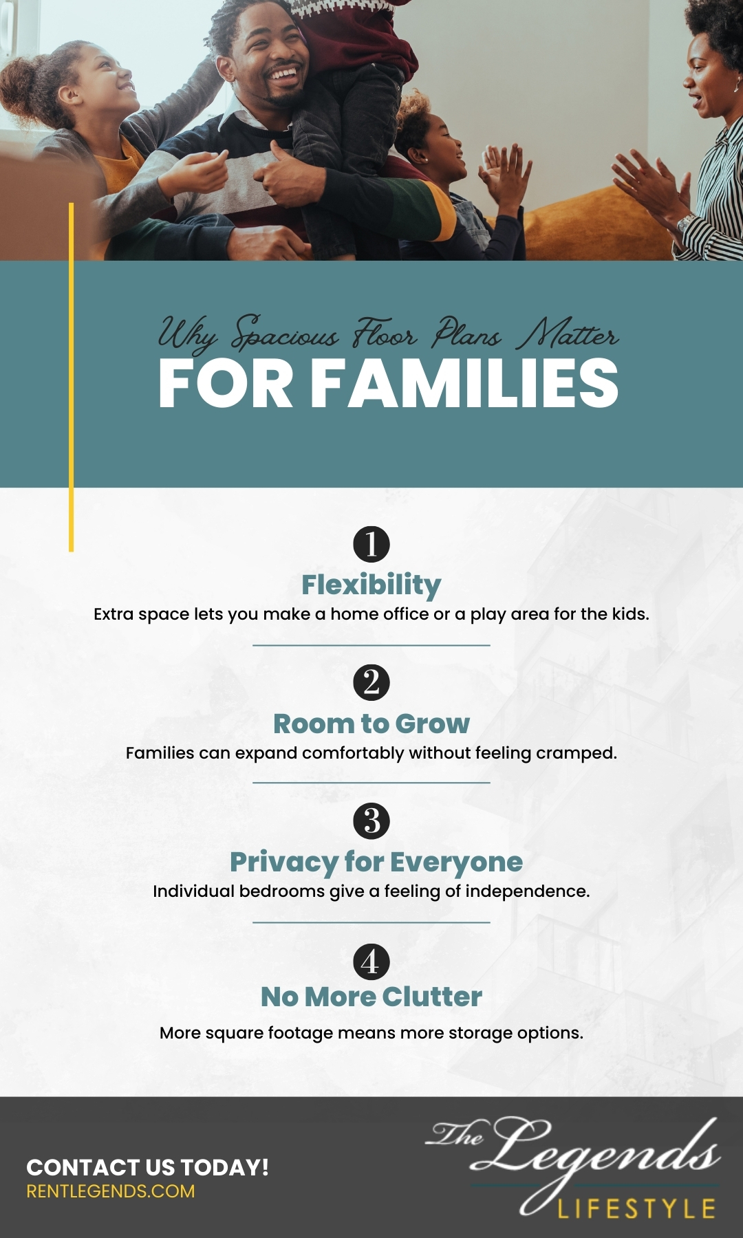 Why spacious floor plans matter for families