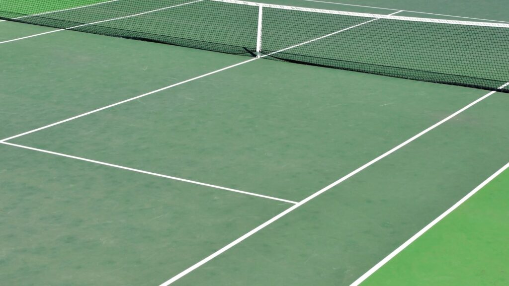 Close-up of a tennis court