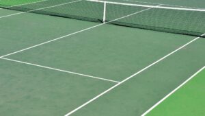 Close-up of a tennis court