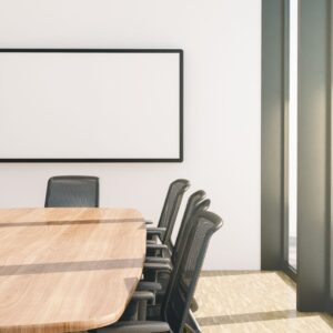 A conference room full of natural light