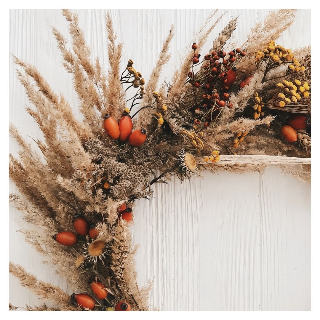 a fall wreath