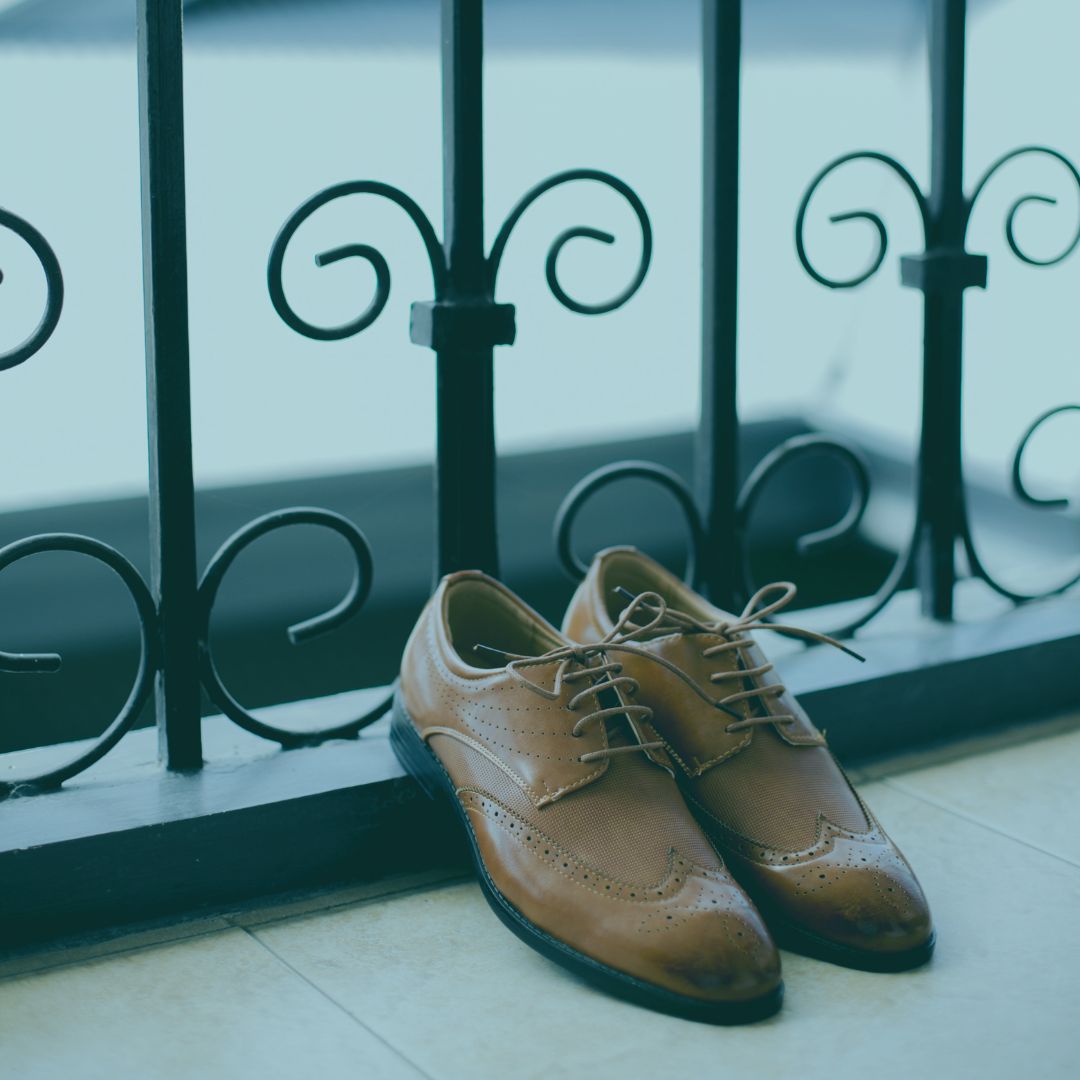 shoes on balcony