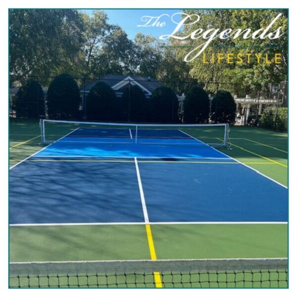 the tennis court at the legends