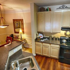 apartment kitchen and dining room
